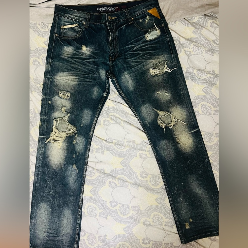 American Heritage Distressed Denim Jeans